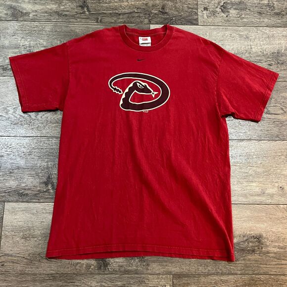 Vintage 2006 Nike Arizona Diamondbacks Center Swoosh Red T-Shirt Men's Size XL - Picture 1 of 5